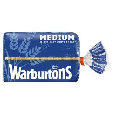 Warburtons White Sliced Medium Bread Loaf 400g