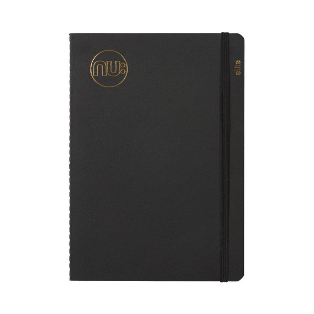 Nuco A5 black stitched notebook 80 pages, imported from the UK