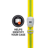 Go Travel yellow and green combi luggage strap, UK version