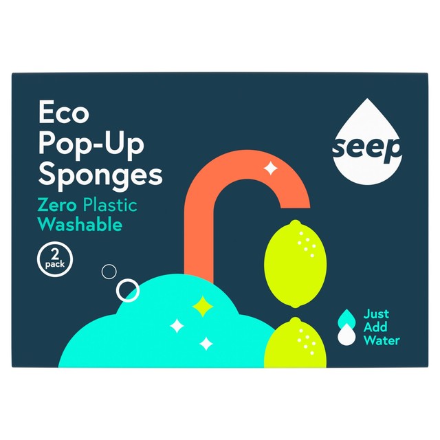Seep Eco Pop-Up Sponges 2-pack (British brand)