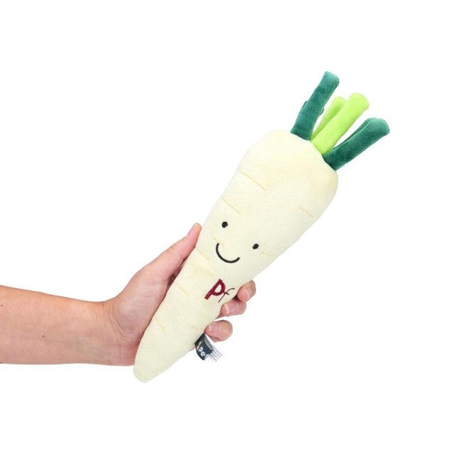 Petface Penelope Parsnip plush dog toy, imported from the UK