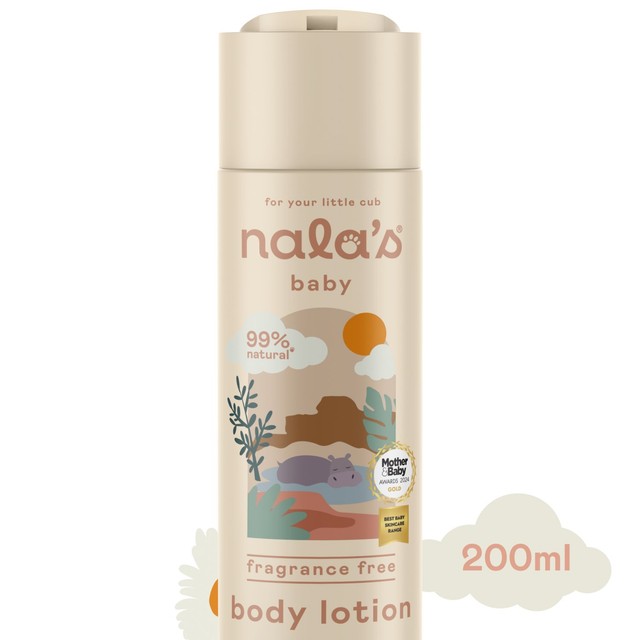 Nala's Baby fragrance-free baby lotion 200ml, imported from the UK