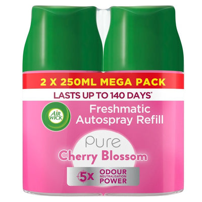 M&S Airwick Pure Cherry Blossom Freshmatic Air Freshener Refill 2 x 250ml- Buy online at McGrocer
