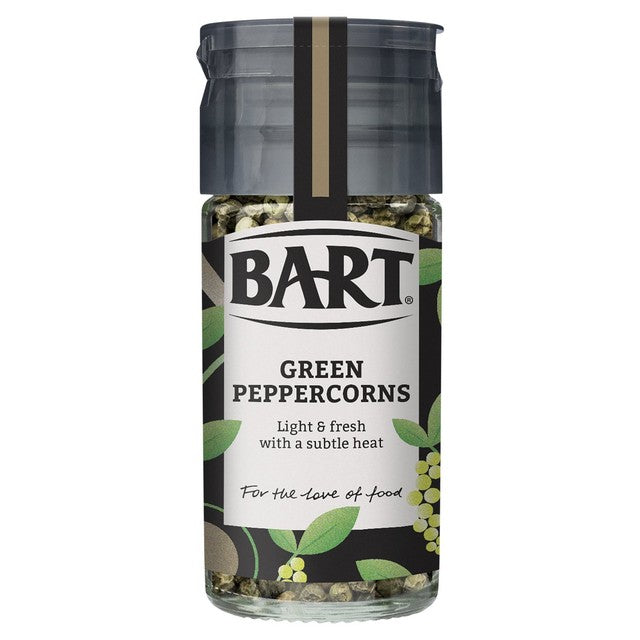 Bart green peppercorns whole spice jar 21g - British product