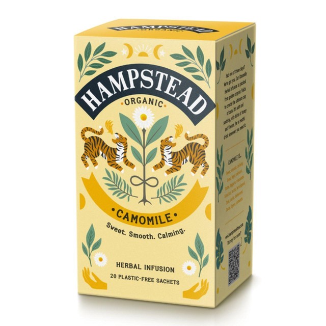 Hampstead Tea camomile infusion herbal tea 20 tea bags - British product