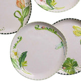 M&S floral melamine dinner plate set green 28cm, imported from the UK