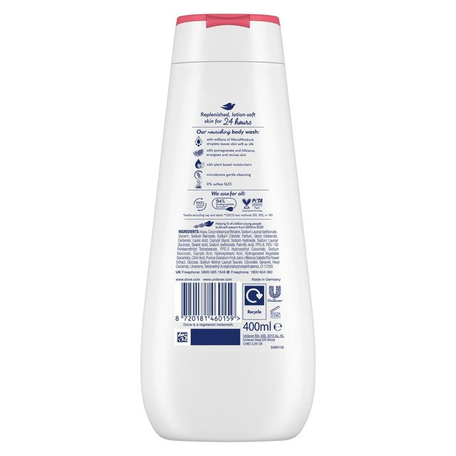 Dove pomegranate and hibiscus body wash - British product