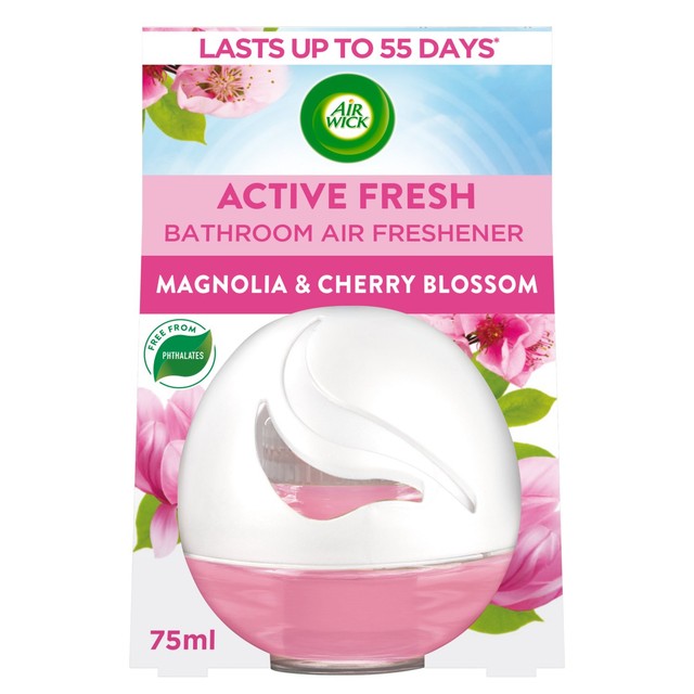 Air Wick Magnolia Cherry Blossom bathroom gel air freshener, imported from the UK
