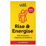 VITL Rise & Energise vitamin supplement 30 capsules (British brand)