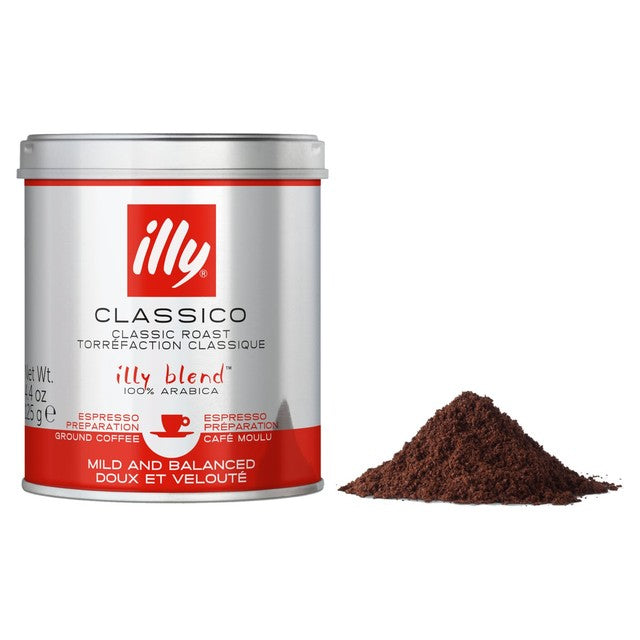 Illy Espresso Coffee Classic Roast 125g, UK version