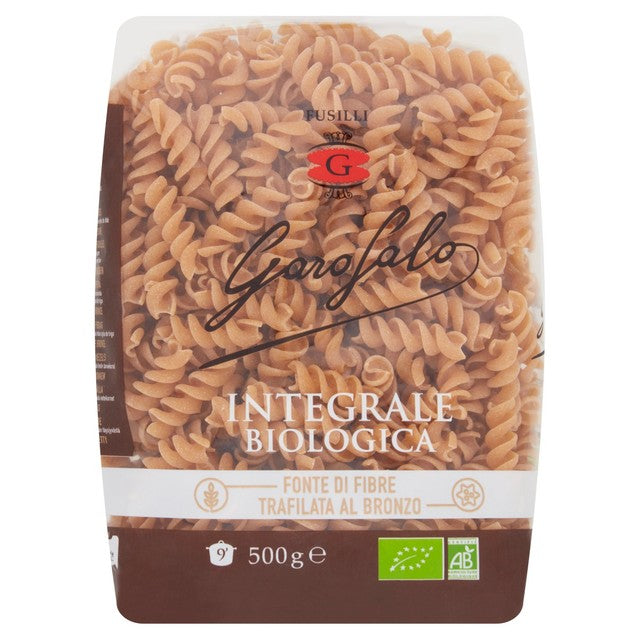 Garofalo organic whole wheat fusilli pasta 500g, UK version