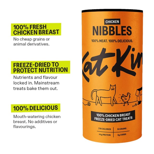 Katkin Chicken Nibbles cat treats 50g, UK version