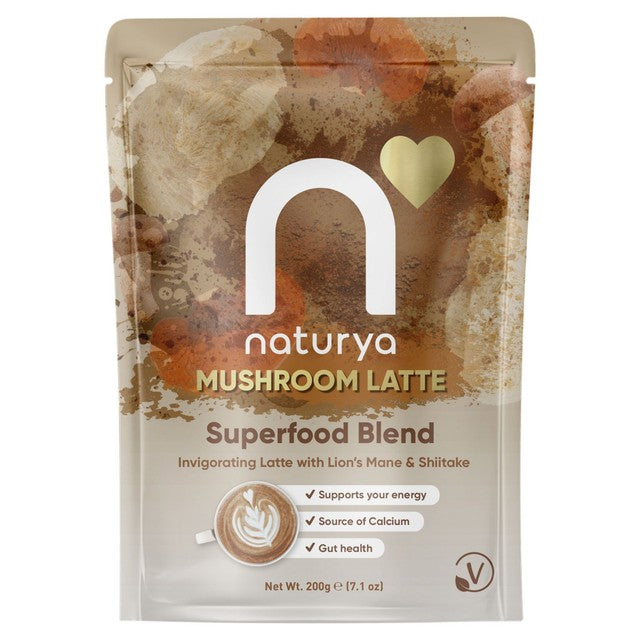 Naturya superfood mushroom latte powder 200g - British product