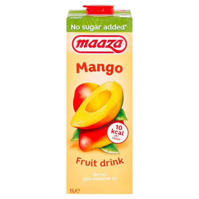 Maaza mango drink no added sugar 1 litre - British product
