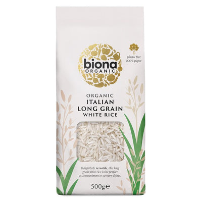 Biona Organic Long Grain Italian White Rice 500g