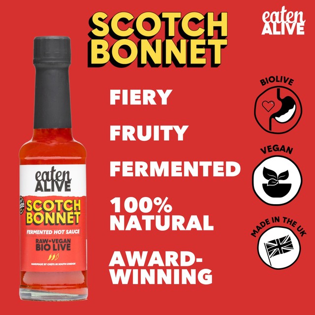 Eaten Alive Scotch bonnet fermented hot sauce 150ml - British product