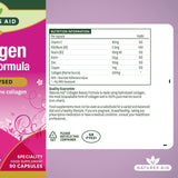 Natures Aid collagen beauty formula capsules 90 count, imported from the UK