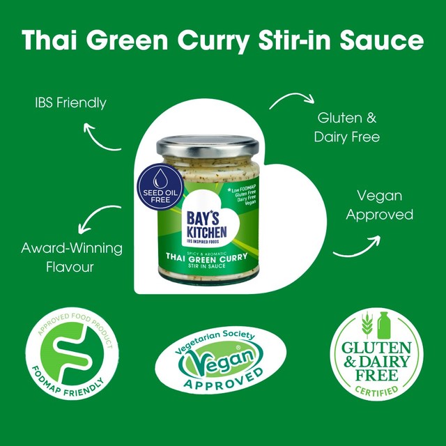 Bay's Kitchen Thai Green Curry Low FODMAP Sauce 260g - British product
