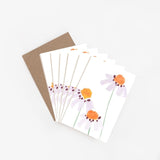 Caroline Gardner thank you card set colourful brush design - British product
