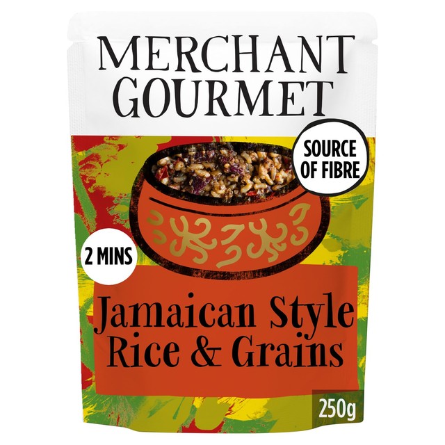 Merchant Gourmet Jamaican-Style Rice & Grains 250g, imported from the UK