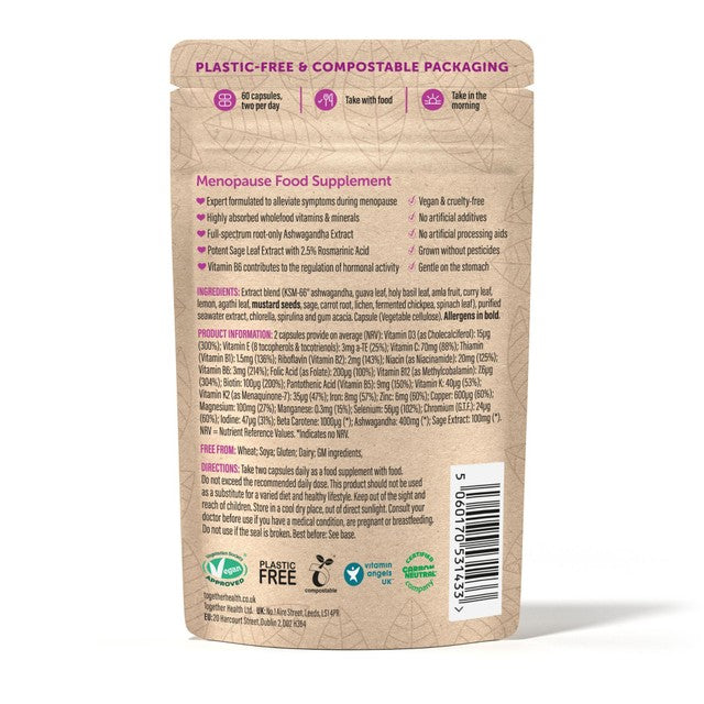 Together Health Menopause supplement capsules, UK version