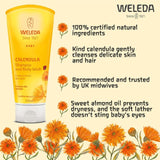Weleda Calendula baby shampoo and body wash 200ml (British brand)