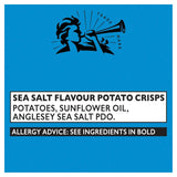Pipers Anglesey sea salt crisps 150g, imported from the UK