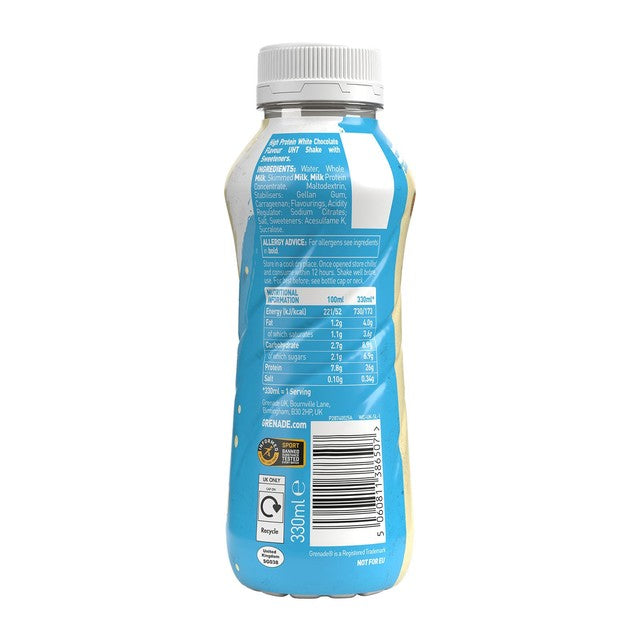 Grenade white chocolate protein shake 330ml, UK version