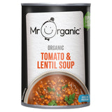 Mr Organic tomato and lentil soup 400g, imported from the UK