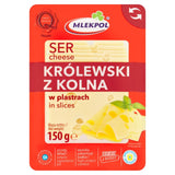 Mlekpol Krolewski cheese slices 150g, imported from the UK