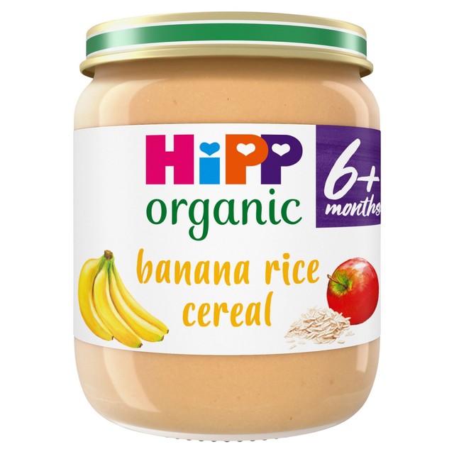 HiPP Organic Banana Rice Cereal Baby Food 125g, UK version