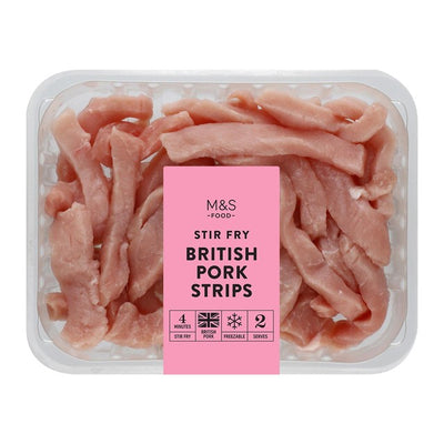 M&S Poitrine de Porc de Plein Air Britannique en Lanières pour Sauté 300g