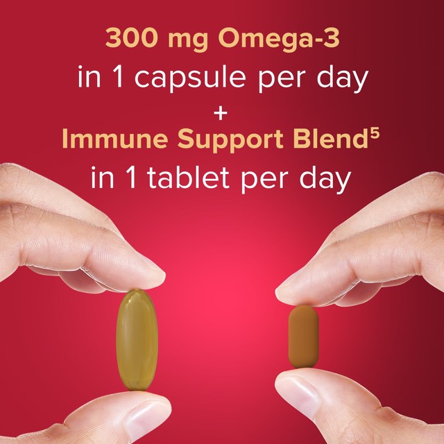 Seven Seas Omega 3 Immunity capsules with vitamin support (British brand)