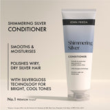 John Frieda Shimmering Silver conditioner, reduces brassiness - British product