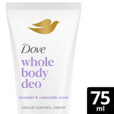 Dove whole body deodorant cream lavender and chamomile, imported from the UK