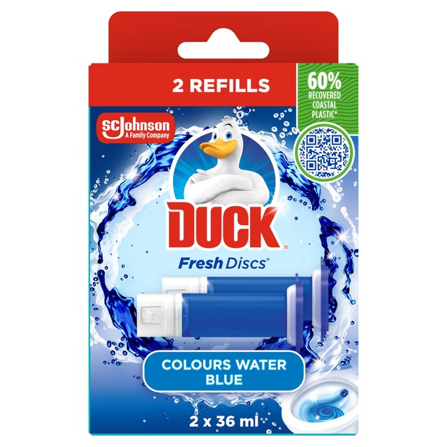 Toilet Duck Blue toilet bowl gel discs 2 x 36ml - British product