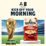 Quaker Sweet Cinnamon porridge sachets 10 per pack, imported from the UK