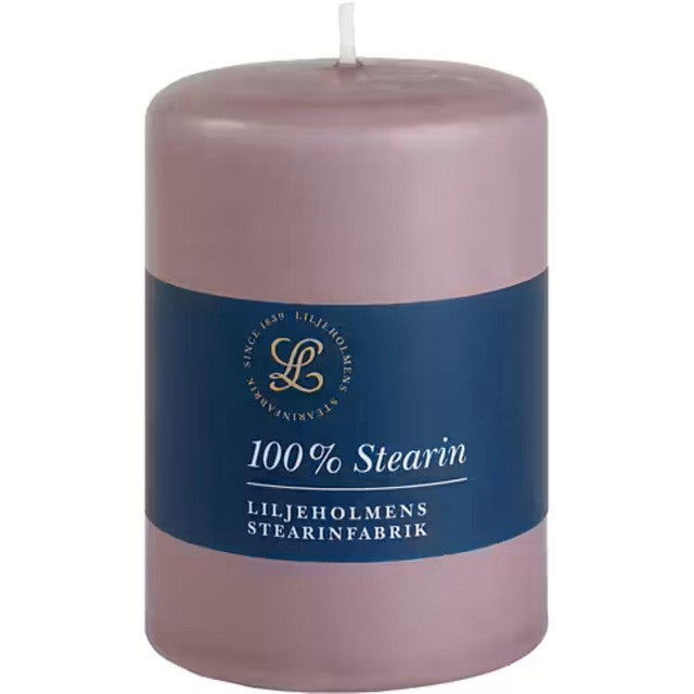 Liljeholmens pressed pillar stearin candle mallow 68x100mm - British product