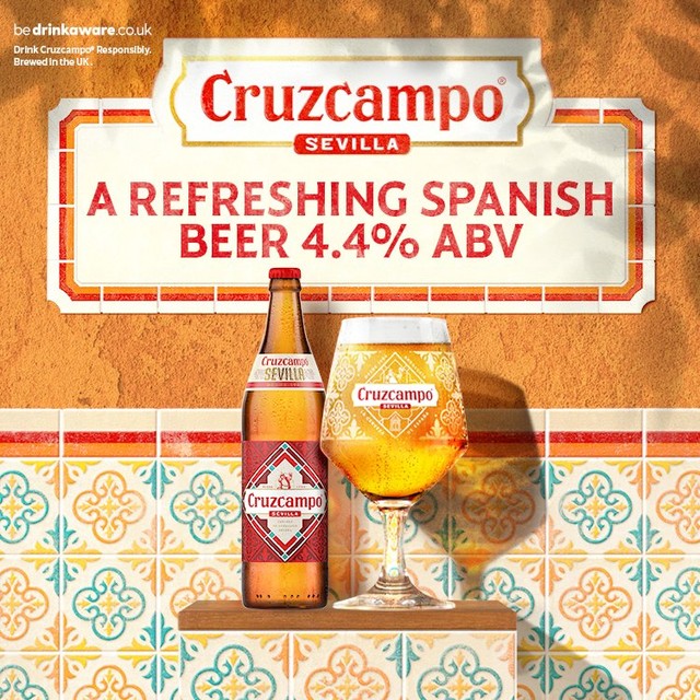 Cruzcampo lager beer 660ml - British product