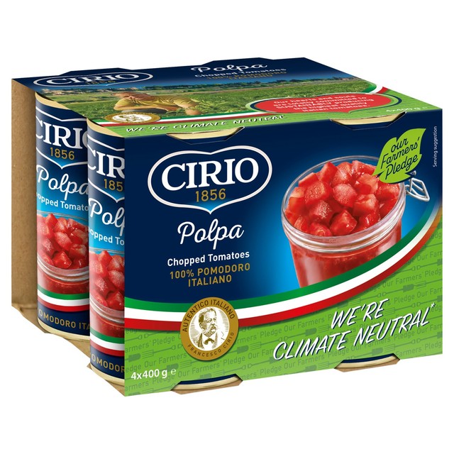 Cirio Italian Chopped Tomatoes 4 x 400g - British product