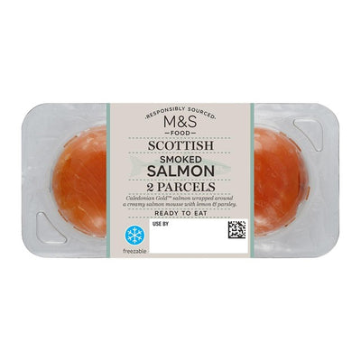 M&S Røkt Laks Pakker Kremost Sitron Persille 110g