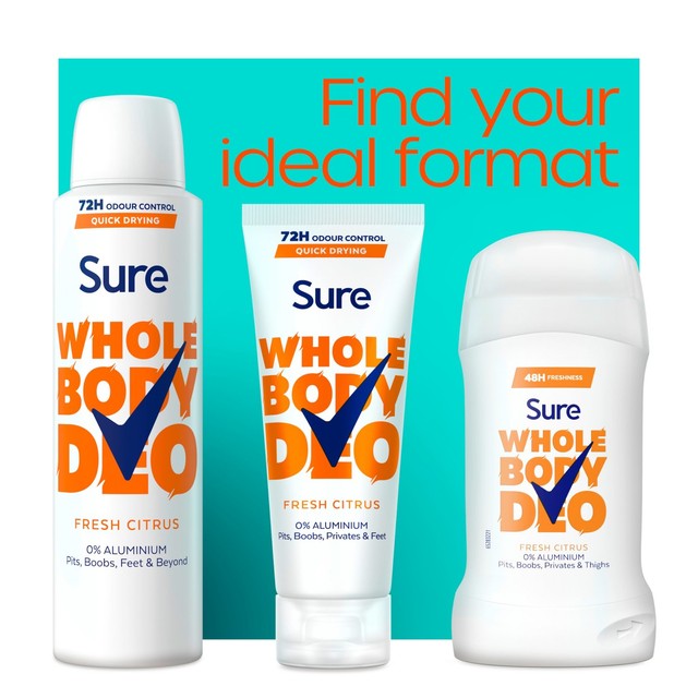 Sure fresh citrus deodorant cream 75ml (British brand)