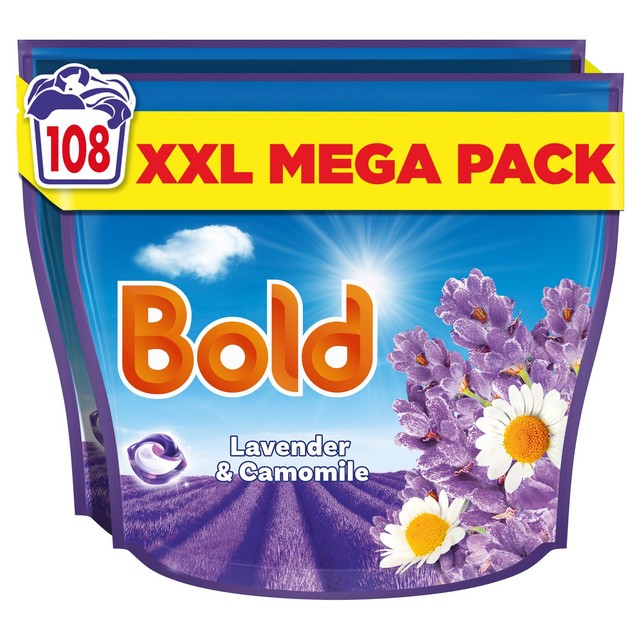 Bold laundry detergent capsules Lavender & Camomile 100 washes - British product
