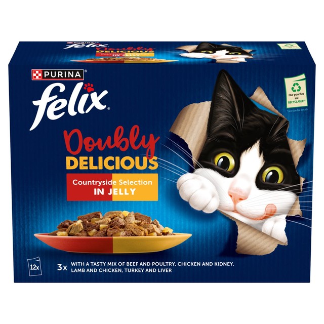 FELIX wet cat food Countryside Selection in Jelly 12x85g - British product