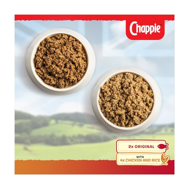 Chappie wet dog food mixed flavour pack 6 x 412g - British product