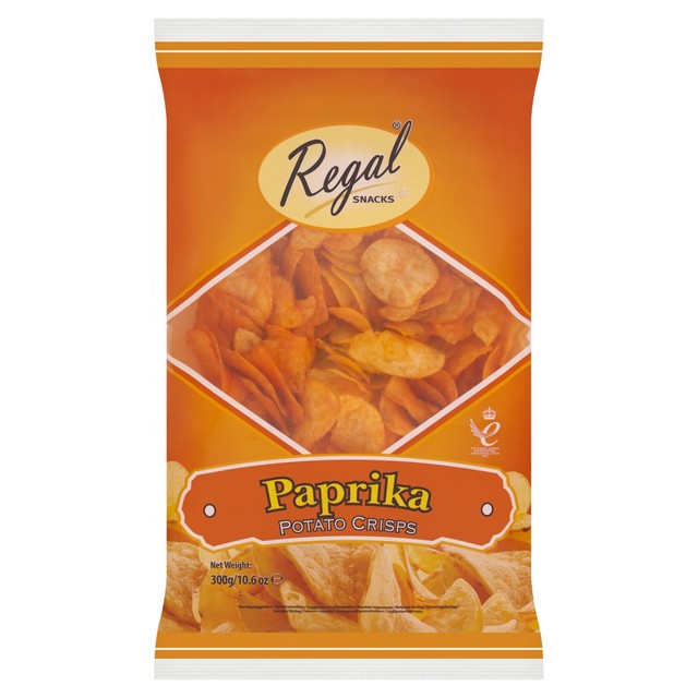 Regal Paprika Flavour Potato Crisps 300g, imported from the UK