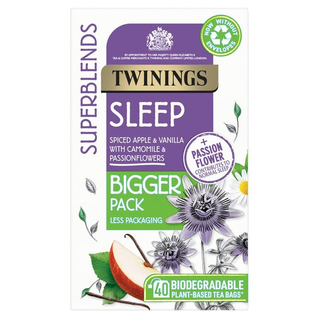 Twinings Spiced Apple and Vanilla Herbal Tea 40 Teabags (British brand)
