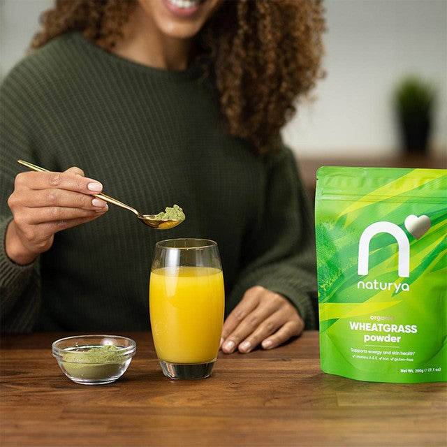 Naturya organic wheatgrass powder 200g, imported from the UK