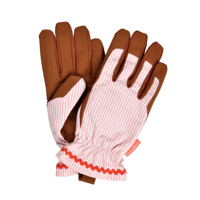 Burgon & Ball blush stripe gardening gloves, UK version