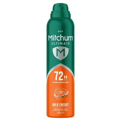 M&S Mitchum Male Ultimate 72HR Anti-Perspirant Deodorant Bold Energy 250ml- Buy online at McGrocer